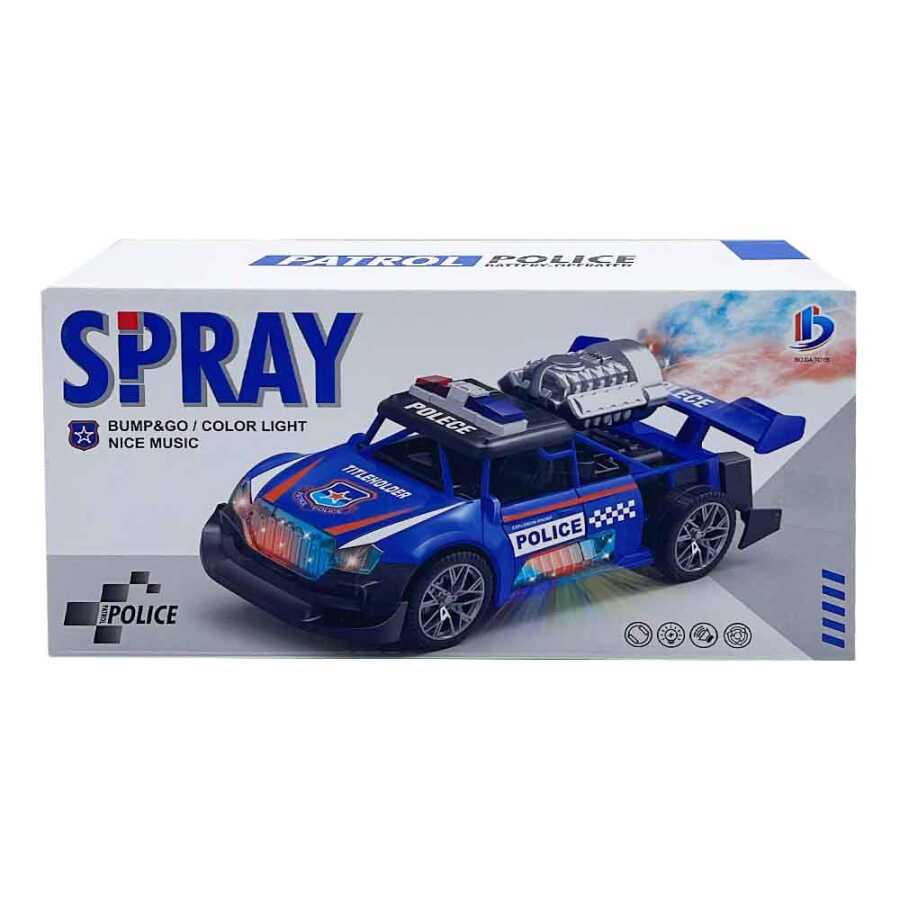 Spray police car